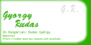 gyorgy rudas business card