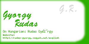 gyorgy rudas business card